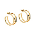 18K Fendi Forever Oval Earrings