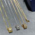 Chaumet Bee Love Cubic Zirconia Paved 3 Row Necklace