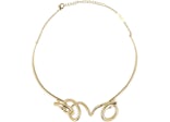 Ferragamo Sculptural Semi-Rigid Collar Gold