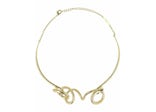 Ferragamo Sculptural Semi-Rigid Collar Gold